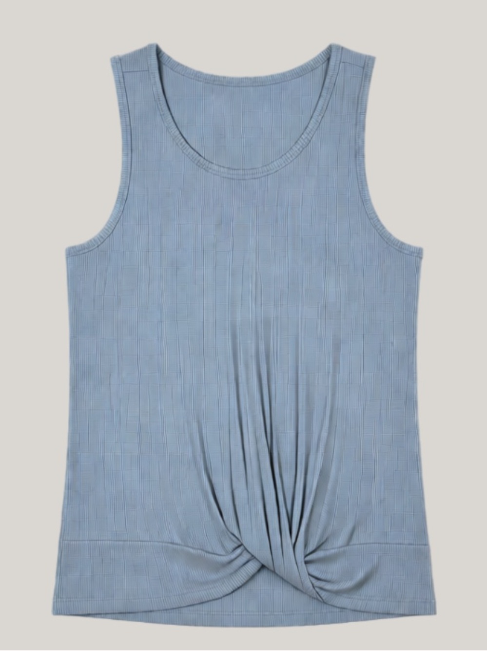 Tucker + Tate Sky Blue Ribbed Twist-Front Tank